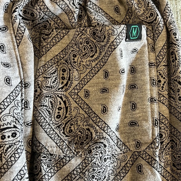 MP Apparel Paisley Grey Sweat Pants Juniors Size M - Picture 3 of 5